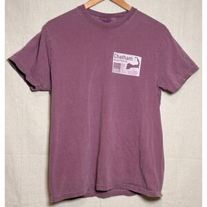 Comfort Colors Mens Chatham Beach Permit 2023 T-Shirt Cape Cod Purple Medium
